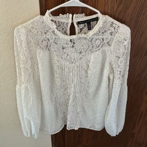 White lace top from White House Black Market.